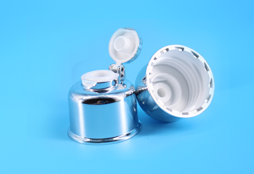 cosmetic plastic flip top cap with sliver color coat 24/410 cosmetic plastic flip top cap with sliver color coat 24/410